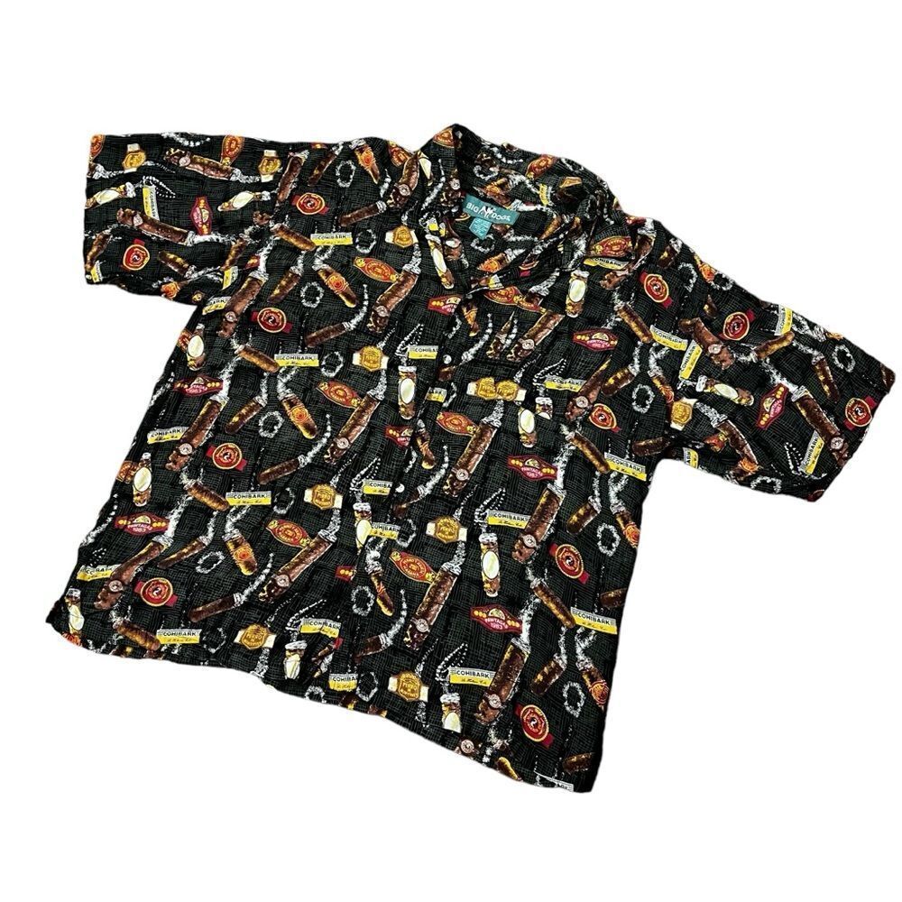 Big Dogs Short Sleeve Button Shirt Cigars Pawtagas Cohibark Perro Muttecristo 2X